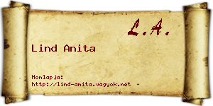 Lind Anita névjegykártya